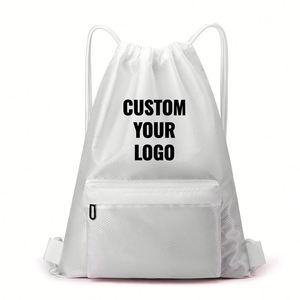 Custom Brand & Logo Wholesale Durable Gym <b>Drawstring</b> <b>Backpack</b>, Polyester Waterproof Unisex with Air Cushion Support Belt - Product Image 3