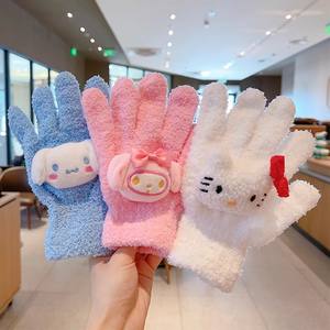 2025 nueva tendencia lindo Anime muñeca gato mitones calentador invierno tejido dibujos animados niños guantes de felpa para niñas regalo - Product Image 5