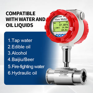 デジタル表示タービン流量計食品グレードステンレス鋼OEM水燃料油液体流量測定 - Product Image 3