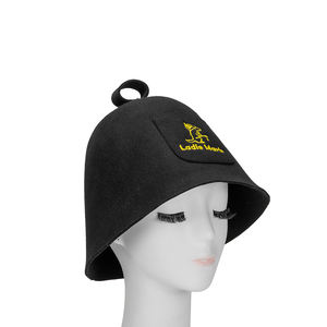 Hot Selling 100% Australian Wool Felt Hat Bodies Black White Beige Customized Colors <b>Sauna</b> Hat Wool Felt Hats - Product Image 5