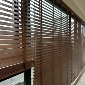 Persianas Venecianas <span class=keywords><strong>de</strong></span> Madera Natural con Cordón, en Blanco, Negro, Marrón y Gris, Hechas a Medida para Interiores, Estilo Plantation - Product Image 6
