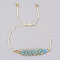 Bracelet Bohème Arc-en-ciel en Perles, Fait Main, Tressé de Perles de Rocaille, Bijoux Tendance pour Femme, Vente en Gros