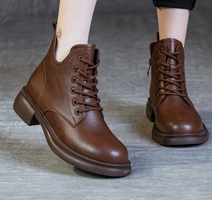 Scarpe Casual da <span class=keywords><strong>Donna</strong></span> con Lacci, Suola in Gomma Spessa, Stivali alla Caviglia per Escursionismo all'Aperto - Product Image 5