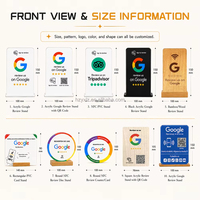 Support NFC personnalisé en PVC et acrylique pour avis Google, puce NTAG213/215, touchez ou scannez pour améliorer la notoriété de votre entreprise (restaurant, hôtel, salon)