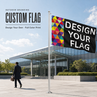 Drapeau en polyester personnalisé avec impression par sublimation, double face, résistant au vent, bannière extérieure pour la promotion d'événements