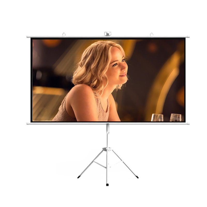 60 72 84 92 100 110 120 150 inch Rack Projection Screen Foldable Stand Projector Screen with Tripod