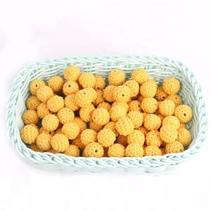 الأطفال الإبداعية سوار إكسسوارات 20 مللي متر القطن الخرز الكروشيه كرة خشبية DIY اليد الكروشيه حبة - Product Image 4