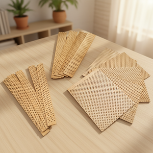 Mèche en bois de cerisier naturel pur pour la fabrication de bougies, cœur en bois crépitant, écologique, combustion propre, flamme stable, fournitures artisanales - Product Image 1