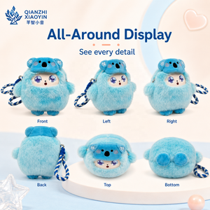 AI COCO Koala Azul de Peluche con Bolsillo, Bolso Portátil, Gorro de Copo de Nieve, Ojos LED con Luz Ambiental, Clonación de Voz ChatGPT en Más de 50 Idiomas para WiFi CE - Product Image 5