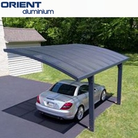 Abri de voiture en alliage d'aluminium durable et imperméable, abri de jardin pour deux voitures, abri solaire extérieur
