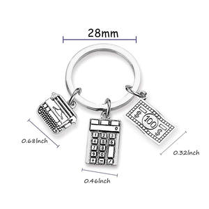 Financiële Calculator Dollar Accountant Student Accounting Afstuderen Gift Sleutelhanger Rugzak Hanger Sleutelhanger - Product Image 2