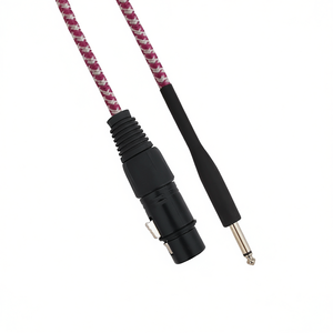 Cable de audio mono Cannon XLR hembra a jack macho de 6.35mm, 5 metros, blanco fucsia - Product Image 2