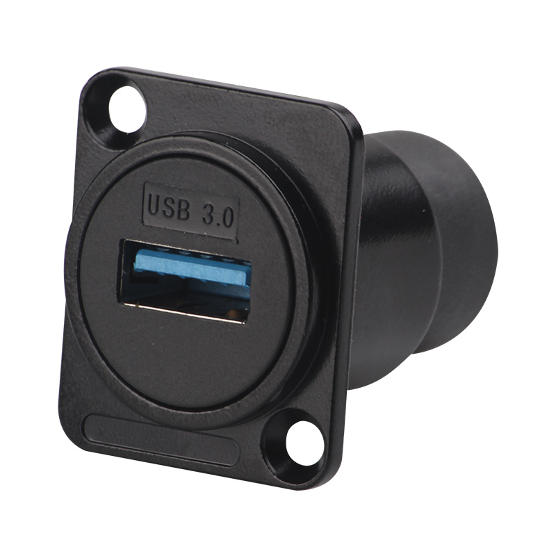 Качественные гнезда USB 3,0 из цинкового сплава типа D с металлической панелью и USB-портом