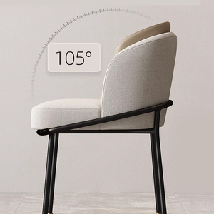 Chaises de <span class=keywords><strong>Salle</strong></span> à <span class=keywords><strong>Manger</strong></span> Modernes en <span class=keywords><strong>Tissu</strong></span> de Luxe avec Pieds en Métal pour la Maison et le Salon - Product Image 2