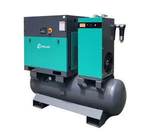 General construction 380v/220v/415v three phase screw type compressor with air dryer