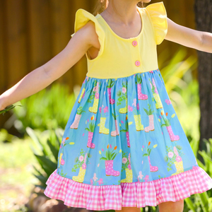 Trendy Style Toddler Boutique Girl Clothing Wholesale Girls Kids Clothing Rain Boots Print <b>Set</b> - Product Image 1