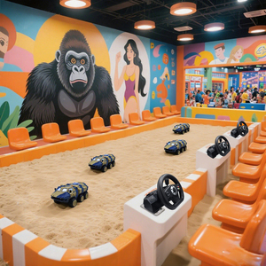 Chỉ đạo bánh xe điều khiển từ xa cát Pit trò chơi đua xe máy với bộ đếm thời gian và feebased playsystemdiyremotecontrolconstructionsitetoy - Product Image 1