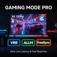 43 Zoll 4K UHD Smart LED-Fernseher mit Android 14 WLAN Sprachfernbedienung Rahmenloses Design für Zuhause und Hotel