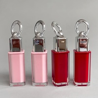 JIEMEI Stock Nouvelle Mode 4ML Flacon vide carré pour gloss à lèvres, Vente en gros, Tube applicateur gloss à lèvres porte-clés, Emballage cosmétique pour teinte à lèvres
