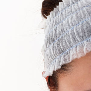 <span class=keywords><strong>Bandeau</strong></span> de spa jetable en non-tissé écologique pour salon de beauté avec élastique pour <span class=keywords><strong>cheveux</strong></span>, blanc/rouge - Product Image 1