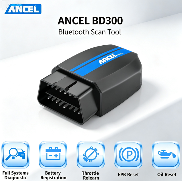 ANCEL BD300 OBD2 Scanner Full System Diagnostic Tool Battery Registration EPB Reset Oil Service for Mini Rolls-Royce