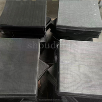 Kain Kawat Hitam Persegi 40 60 80 Mesh, Saringan Kawat Baja Karbon, Disc Filter, Ekstruder Plastik, Saringan Baja