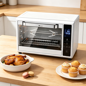 Four à friture <span class=keywords><strong>sans</strong></span> <span class=keywords><strong>huile</strong></span> multifonction Anbolife XXL 33L |   Four à convection 1800W avec rôtissoire, <span class=keywords><strong>pour</strong></span> friture à l'air, rôtissage et cuisson - Product Image 6