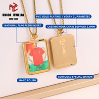 Collier de football pour hommes en acier inoxydable Côte d'Ivoire 2026 – Pendentif de football pour hommes en acier inoxydable