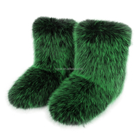 Botas de Nieve de Media Pantorrilla con Forro de Piel Sintética para Mujer, Otoño Invierno, Planas, Cálidas, Antideslizantes, Transpirables, con Forro de Felpa y Suela de EVA