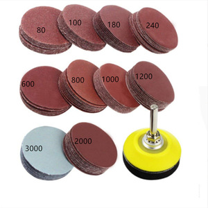 ชุดแผ่นขัดแบบตะขอและห่วงขนาด<span class=keywords><strong>2</strong></span>นิ้ว60ชิ้นสำหรับเครื่องบดแบบเจาะเครื่องมือแบบหมุนพร้อมแผ่นรองก้านขนาด1/4นิ้วรวมถึงกระดาษทราย - Product Image 1