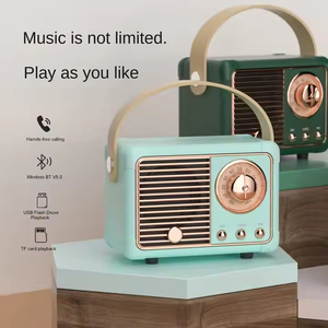 New Retro BT Vintage <strong>Music</strong> <strong>Player</strong> Hm11 Stereo <strong>Portable</strong> Decoration Mini Speakers TF FM Travel Classical Loudspeaker - Product Image 2