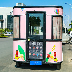 Chariot mobile de vente de glaces et de snacks, camion de vente de nourriture de rue entièrement équipé, cuisine mobile en acier inoxydable pour les entreprises de restauration rapide - Product Image 1