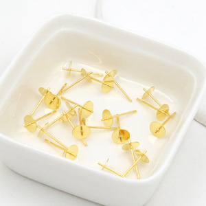 Pendientes en forma de cruz, chapados en oro de 18 quilates, redondos, para la fabricación de pendientes, accesorios de joyería - Product Image 4