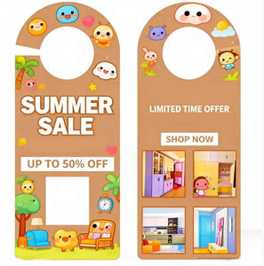 Tarjeta de Felicitación Personalizada, Colgante para Puerta <span class=keywords><strong>a</strong></span> Todo Color, Impresión Offset con Logotipo, <span class=keywords><strong>Regalo</strong></span> Promocional, Tarjeta de Visita - Product Image 6