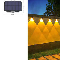 Applique murale solaire extérieure avec lumières LED lampe de lavage colorée pour jardin clôture balcon escaliers décor lampes de jardin solaires