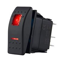 Interrupteur à bascule pour barre lumineuse de toit, 5 broches, 12V 20A, LED de qualité marine pour bateau, camion, camping-car