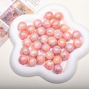 Couleur trou droit perles en vrac changement progressif couleur Texture irrégulière bricolage téléphone portable chaîne sac chaîne perlée accessoires - Product Image 4