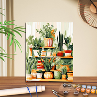 Peinture par numéros DIY en gros, toile à colorier faite à la main, décoration murale artistique