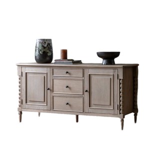 American Style Solid Wood <b>Sideboard</b> 166x45x80cm Retro Color Antique Entryway Cabinet French Carved TV <b>Storage</b> Furniture - Product Image 5