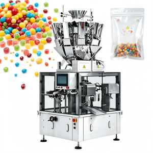 Machines d'emballage multifonctionnelles automatiques pour granulés et noix, avec peseuse multi-têtes pour sachets stand-up et doypack préformés - Product Image 1