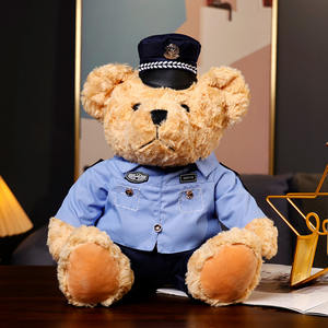 Nuovo arrivo carino peluche polizia <span class=keywords><strong>uomo</strong></span> orsacchiotto di alta qualità morbido uniforme polizia orso peluche per ragazze ragazzi - Product Image 6