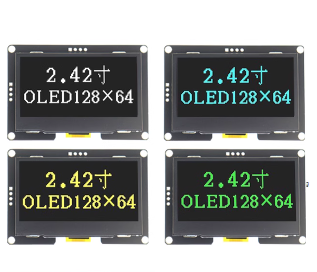 MLK 2.42 Inch OLED Display Module 2.4 Display 128x64 Driver SSD1309 Interface  4-pin IIC Interface