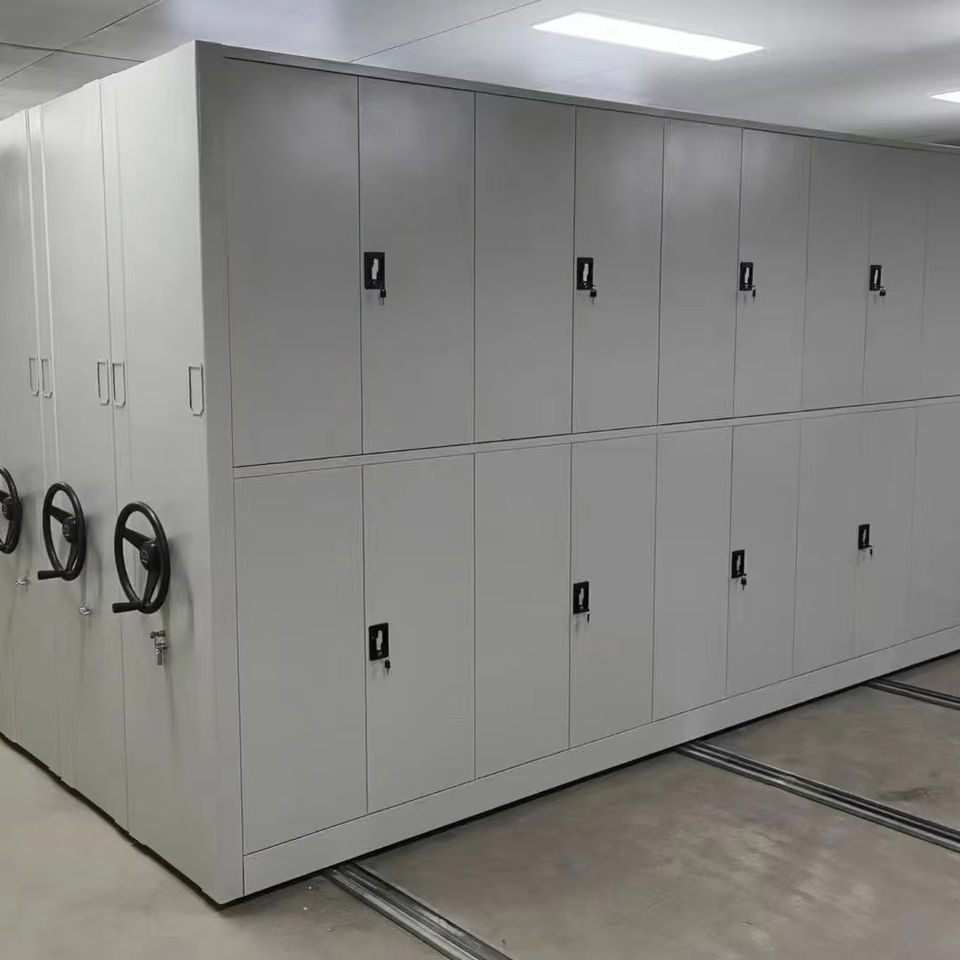 Office Library Furniture Compact Rack System Metal Movable Rack Steel ...