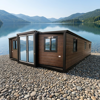 Villa préfabriquée extensible, maison conteneur pliable, design respirant et personnalisé, installation rapide pour usage résidentiel, bureautique et hôtelier