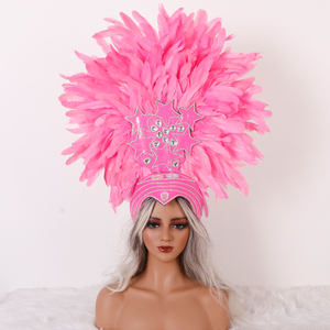 Tocado Decorativo de Plumas y Pedrería en Forma de Estrella de Alta Calidad para Disfraces de Halloween, Cosplay, Carnaval y Baile - Product Image 5