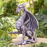 Sculpture de dragon en bronze coulé à la main grandeur nature, décoration artistique pour centre commercial D&Z Sculpture Plaza