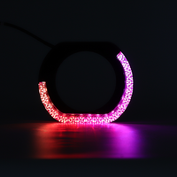 Phare LED Angel Eye avec cache de lentille, 3 pouces, type I8-U, 12V 10W, système d'éclairage automobile pour voiture