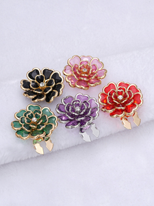 <span class=keywords><strong>Gemelli</strong></span> di Lusso con Fiore da 38MM, Bottoni Decorativi in Metallo di Alta Qualità, Accessori per Abbigliamento - Product Image 4