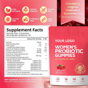 OEM Aanpasbare Vrouwen PH Balans Gummies Vitamine Probiotica Supplement voor Volwassen Vrouwelijke Gezondheid - Product Image 4