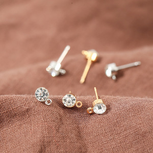 Pendientes con Forma de Coche con Pedrería, Colgante de Oro Blanco K con Engaste de Bisel, Accesorios de Joyería para Uso Diario - Product Image 2